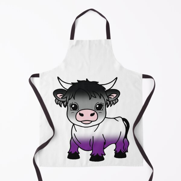 Item preview, Cute Asexual Pride Highland Cow, Ace Pride Flag Colors designed and sold by Travelslightly.
