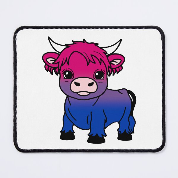 Item preview, Linda vaca de las Tierras Altas del Orgullo Bisexual, colores de la bandera del Orgullo Bisexual designed and sold by Travelslightly.