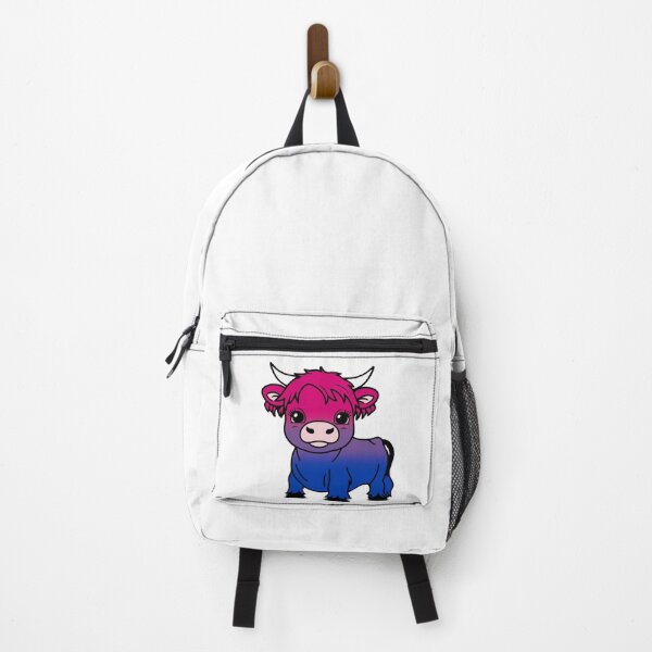 Item preview, Cute Bisexual Pride Highland Cow, Bisexual Pride Flag Colors designed and sold by Travelslightly.