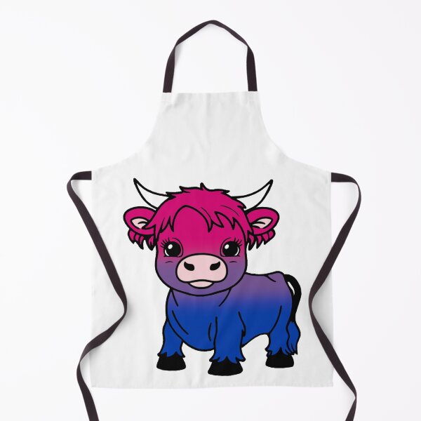 Item preview, Linda vaca de las Tierras Altas del Orgullo Bisexual, colores de la bandera del Orgullo Bisexual designed and sold by Travelslightly.