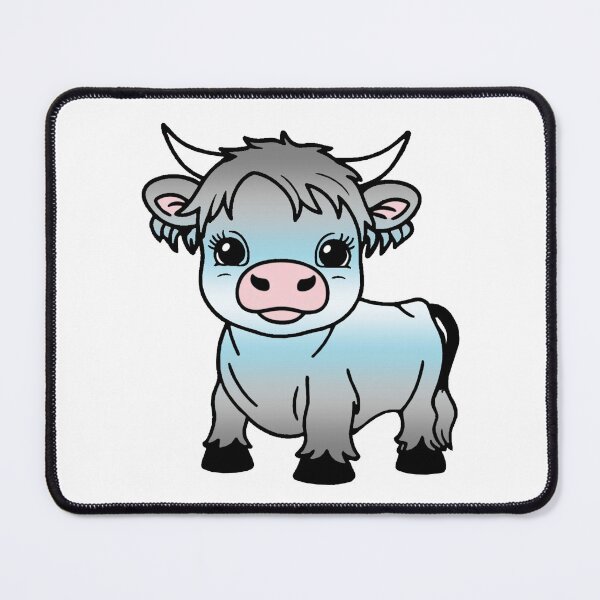 Item preview, Cute Demiboy Pride Highland Cow, Demiboy Pride Flag Colors designed and sold by Travelslightly.