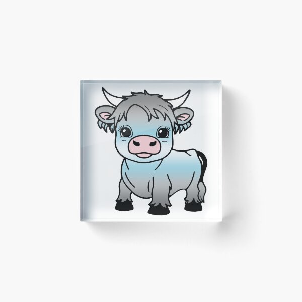 Item preview, Cute Demiboy Pride Highland Cow, Demiboy Pride Flag Colors designed and sold by Travelslightly.