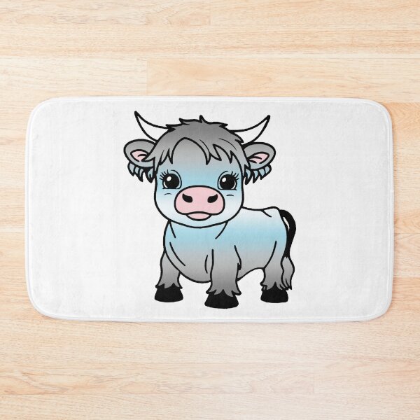 Item preview, Cute Demiboy Pride Highland Cow, Demiboy Pride Flag Colors designed and sold by Travelslightly.