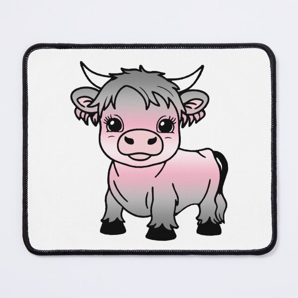 Item preview, Cute Demigirl Pride Highland Cow, Demigirl Pride Flag Colors designed and sold by Travelslightly.