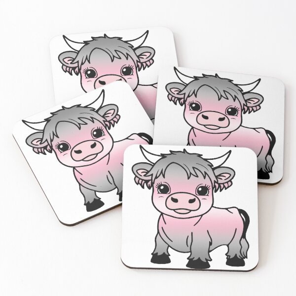 Item preview, Cute Demigirl Pride Highland Cow, Demigirl Pride Flag Colors designed and sold by Travelslightly.