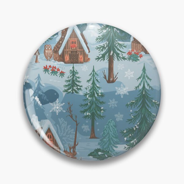 Artikelvorschau, Gemütliche Winterwaldhüttenszene entworfen und verkauft von pnidesign.