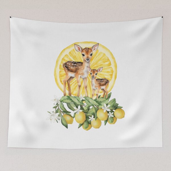 Item preview, Lemon branches and gazelles  designed and sold by Gardenpets.