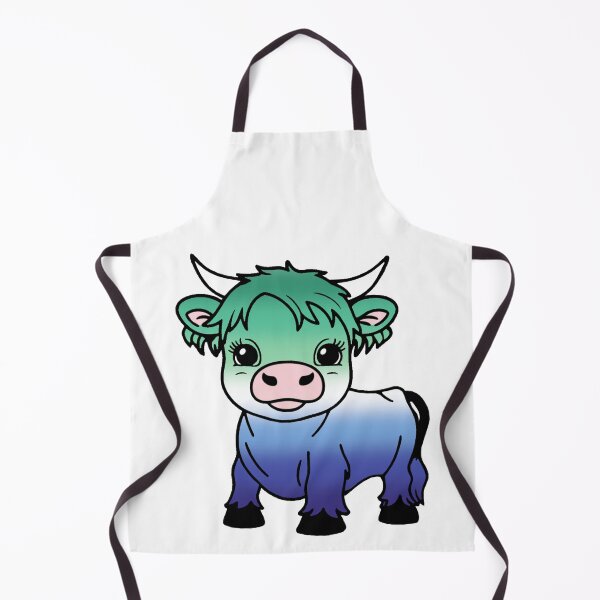 Item preview, Cute MLM Pride Highland Cow, MLM Pride Flag Colors designed and sold by Travelslightly.