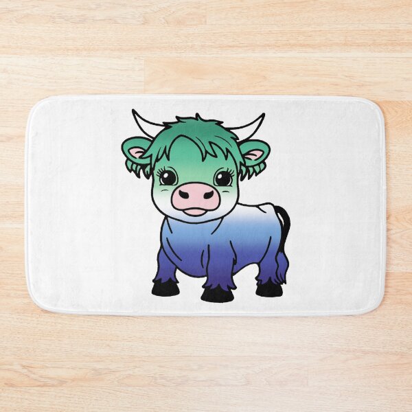 Item preview, Cute MLM Pride Highland Cow, MLM Pride Flag Colors designed and sold by Travelslightly.