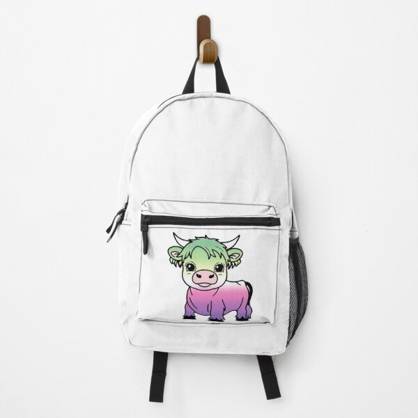 Item preview, Cute Genderfae Pride Highland Cow, Genderdoe Pride Flag Colors designed and sold by Travelslightly.