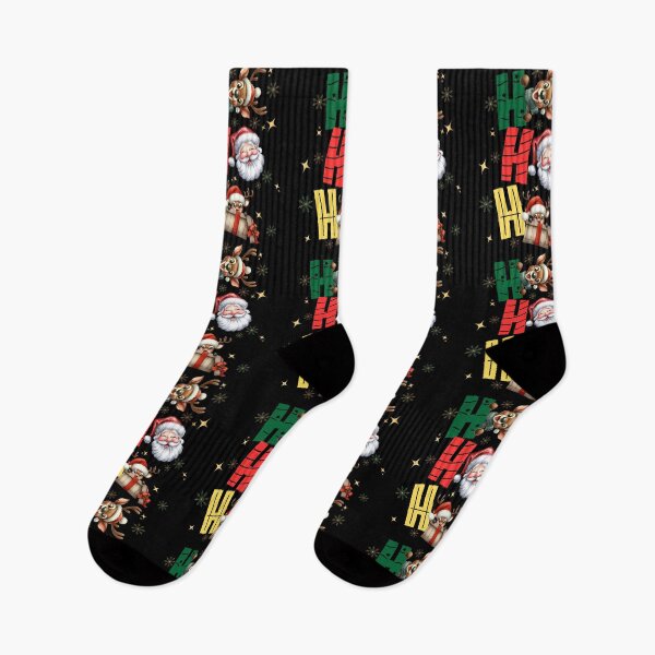 Item preview, Ho Ho Ho, Santa and Reindeer designed and sold by MadCatPrints.