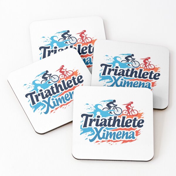 Artikelvorschau, Dynamische Triathletin Ximena – Schwimmen, Radfahren, Laufen entworfen und verkauft von Triathlongram.