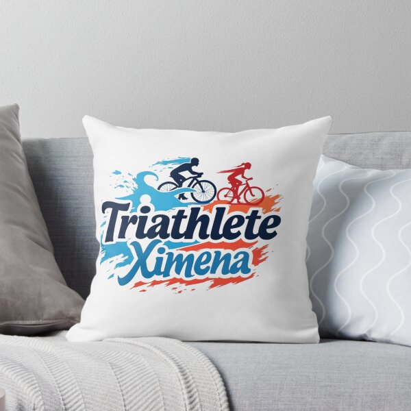 Artikelvorschau, Dynamische Triathletin Ximena – Schwimmen, Radfahren, Laufen entworfen und verkauft von Triathlongram.