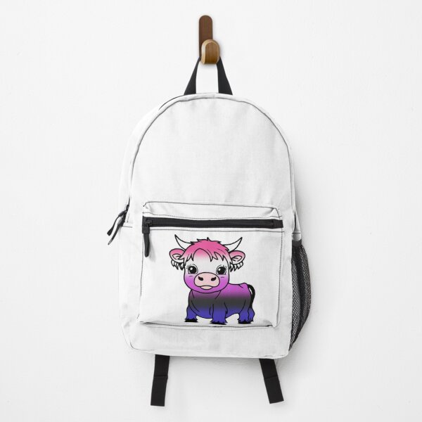 Item preview, Cute Genderfluid Pride Highland Cow, Genderfluid Pride Flag Colors designed and sold by Travelslightly.