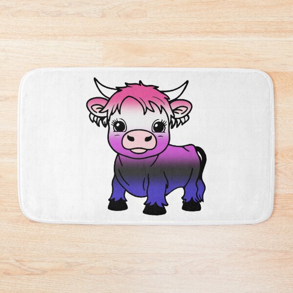 Item preview, Cute Genderfluid Pride Highland Cow, Genderfluid Pride Flag Colors designed and sold by Travelslightly.