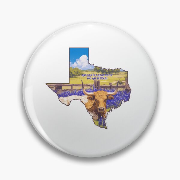 Item preview, Texas Longhorn Image "Any Day Is A Good Day If You Are In Texas" designed and sold by MudcreekDesign.
