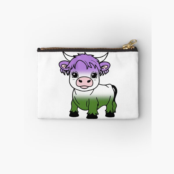 Item preview, Cute Genderqueer Pride Highland Cow, Genderqueer Pride Flag Colors designed and sold by Travelslightly.