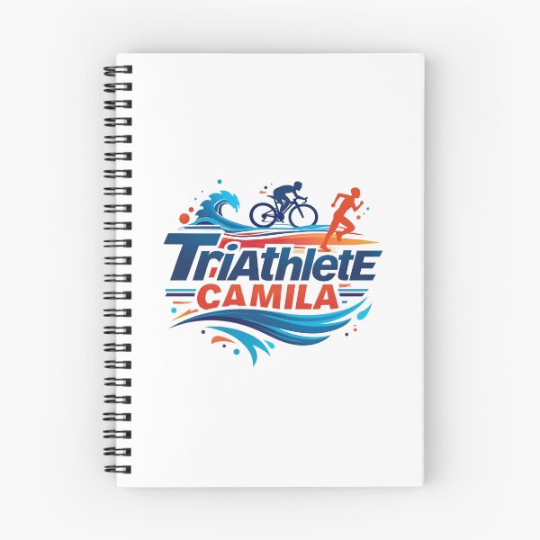 Artikelvorschau, Dynamische Triathletin Camila – Schwimmen, Radfahren, Laufen entworfen und verkauft von Triathlongram.