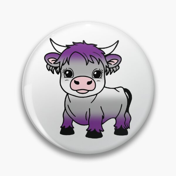 Item preview, Cute Graysexual Pride Highland Cow, Graysexual Pride Flag Colors designed and sold by Travelslightly.