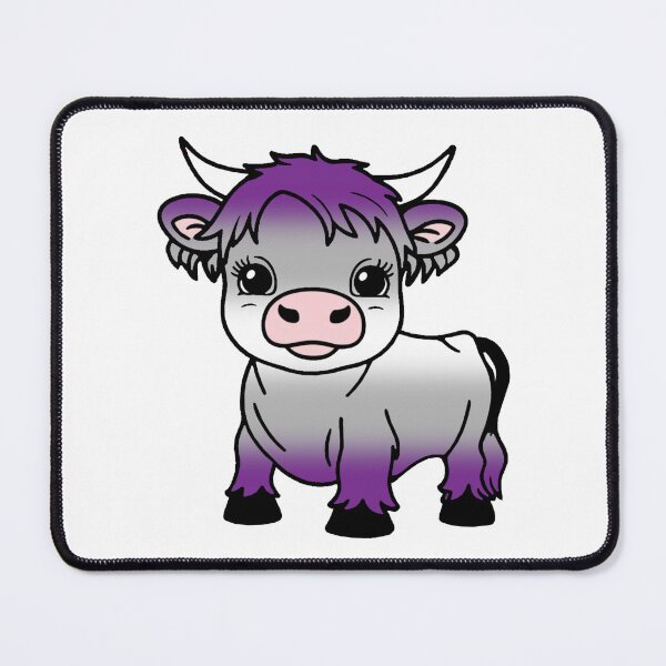 Item preview, Cute Graysexual Pride Highland Cow, Graysexual Pride Flag Colors designed and sold by Travelslightly.