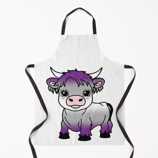 Item preview, Cute Graysexual Pride Highland Cow, Graysexual Pride Flag Colors designed and sold by Travelslightly.