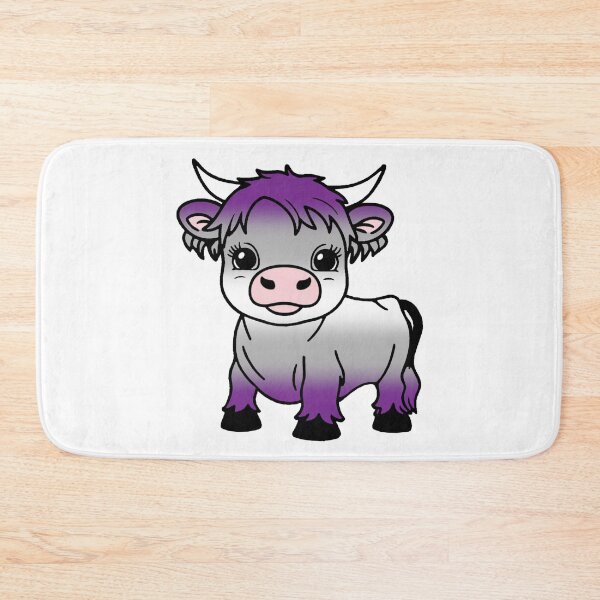 Item preview, Cute Graysexual Pride Highland Cow, Graysexual Pride Flag Colors designed and sold by Travelslightly.