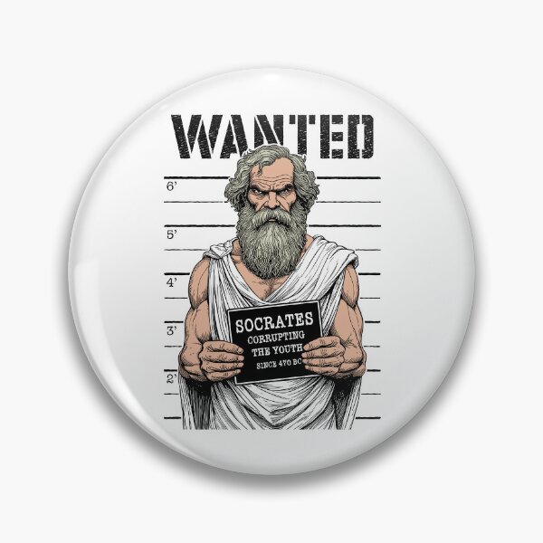 Item preview, Socrates Corrupting Youth Funny Philosophy Police Mugshot designed and sold by GrandeDuc.