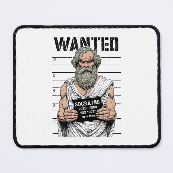Item preview, Socrates Corrupting Youth Funny Philosophy Police Mugshot designed and sold by GrandeDuc.