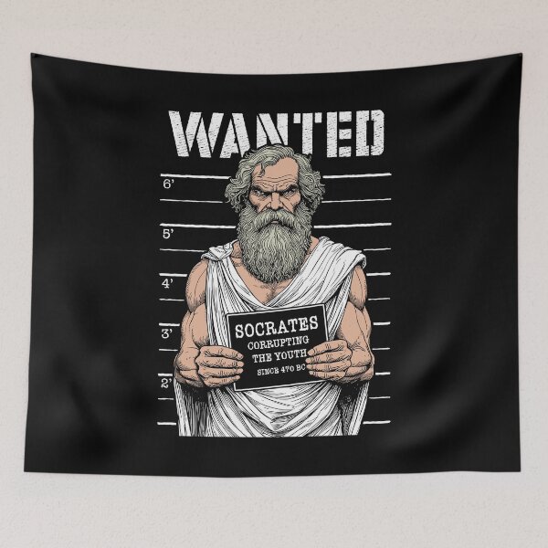 Item preview, Socrates Corrupting Youth Funny Philosophy Police Mugshot designed and sold by GrandeDuc.