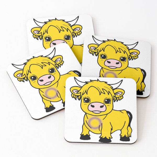 Item preview, Cute Intersex Pride Highland Cow, Intersex Pride Flag Colors designed and sold by Travelslightly.