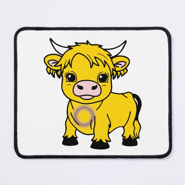Item preview, Cute Intersex Pride Highland Cow, Intersex Pride Flag Colors designed and sold by Travelslightly.
