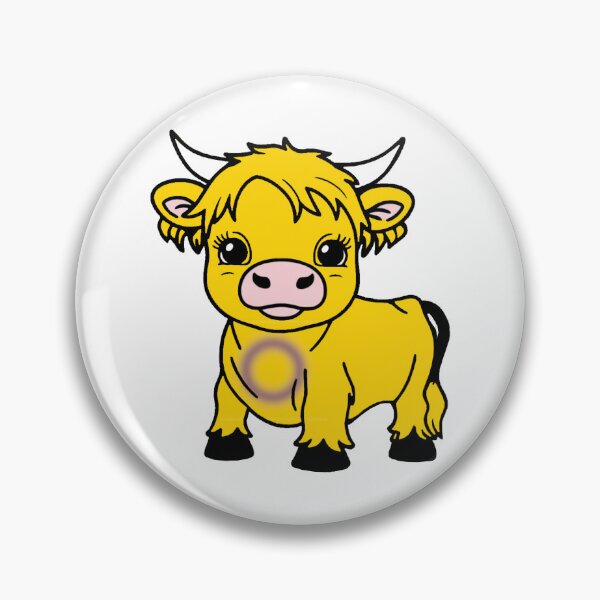 Item preview, Cute Intersex Pride Highland Cow, Intersex Pride Flag Colors designed and sold by Travelslightly.