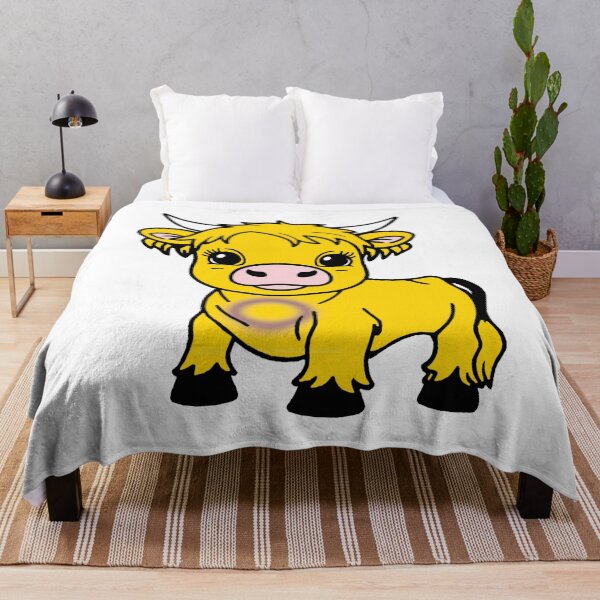 Item preview, Cute Intersex Pride Highland Cow, Intersex Pride Flag Colors designed and sold by Travelslightly.