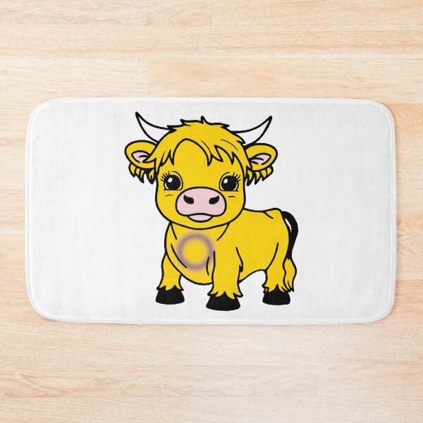 Item preview, Cute Intersex Pride Highland Cow, Intersex Pride Flag Colors designed and sold by Travelslightly.