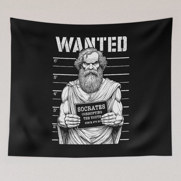 Item preview, Socrates Corrupting Youth Funny Philosophy Police Mugshot designed and sold by GrandeDuc.