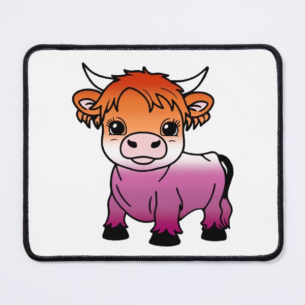 Item preview, Cute Lesbian Pride Highland Cow, Lesbian Pride Flag Colors designed and sold by Travelslightly.
