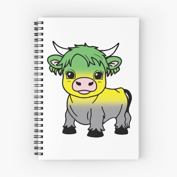 Item preview, Cute Lithromantic Pride Highland Cow, Lithromantic Pride Flag Colors designed and sold by Travelslightly.