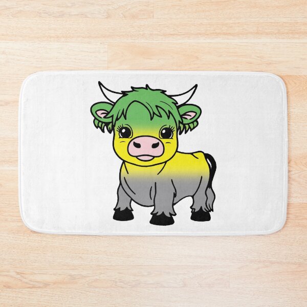 Item preview, Cute Lithromantic Pride Highland Cow, Lithromantic Pride Flag Colors designed and sold by Travelslightly.