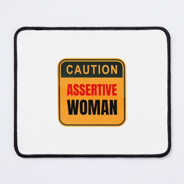 Item preview, Label Sign Caution Assertive Woman designed and sold by Rybczynskiworks.