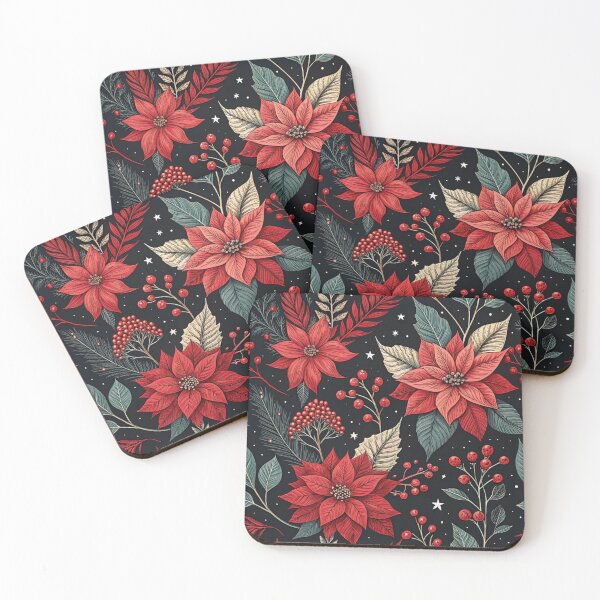 Item preview, Floral Christmas Black designed and sold by AOCollections.