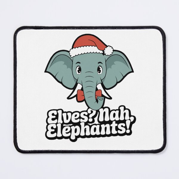 Item preview, Cute Christmas ElephantKawaii Christmas ElephantChristmas Elephant designed and sold by RadiantRoost.