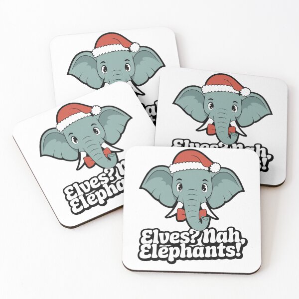 Item preview, Cute Christmas ElephantKawaii Christmas ElephantChristmas Elephant designed and sold by RadiantRoost.