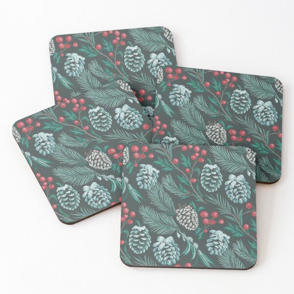 Item preview, Snowy Pinecones and Berries Design designed and sold by pnidesign.