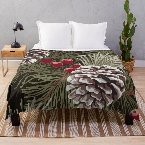 Item preview, Snowy Pinecones and Berries Design designed and sold by pnidesign.