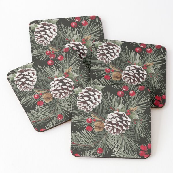Item preview, Snowy Pinecones and Berries Design designed and sold by pnidesign.