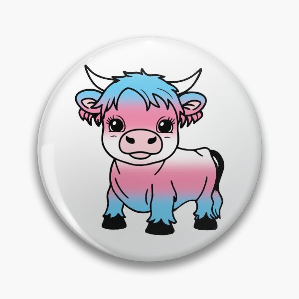 Item preview, Cute Transgender Pride Highland Cow, Trans Pride Flag Colors designed and sold by Travelslightly.