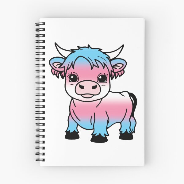 Item preview, Cute Transgender Pride Highland Cow, Trans Pride Flag Colors designed and sold by Travelslightly.