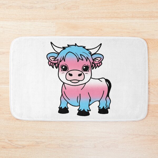 Item preview, Cute Transgender Pride Highland Cow, Trans Pride Flag Colors designed and sold by Travelslightly.