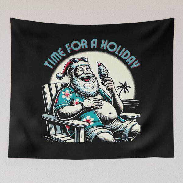 Item preview, Time for a Holiday. Santa Ice Cream Christmas Gift for Vacation Lovers designed and sold by IceBathDESIGNS.
