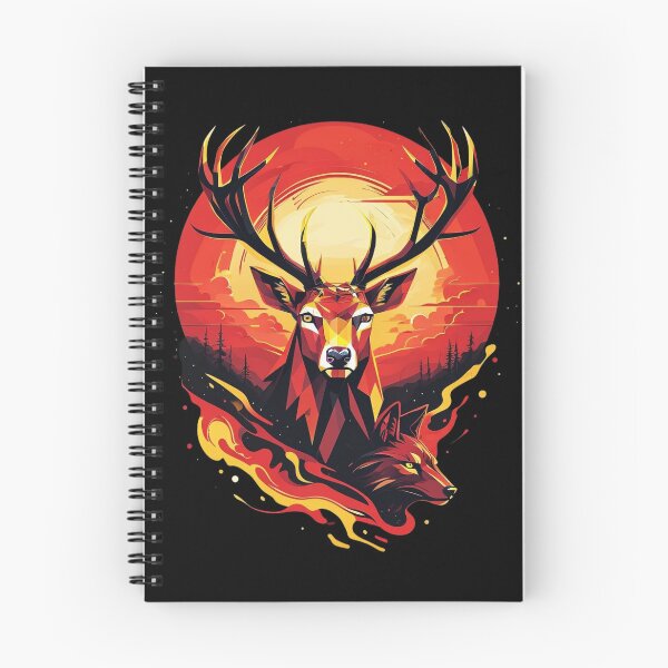 Item preview, Wild Majesty: Deer and Wolf designed and sold by PrintSparkle.